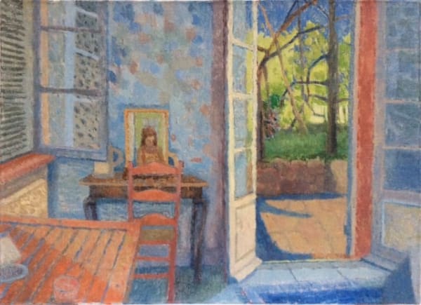 Victoria Jinivizian Catherine's Room, La Negrone, Provence oil on gesso panel 22.5 x 31.5cm