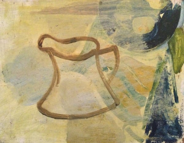 Romi Behrens Outline Jug, c.2002 oil on board 21 x 28cm