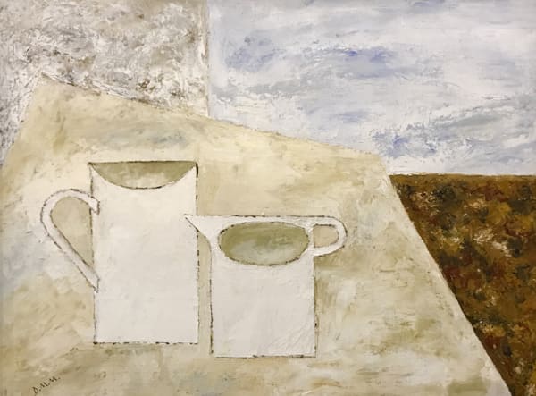 Diana Matthews, FRSA Jug and Mug oil on panel 30 x 38cm
