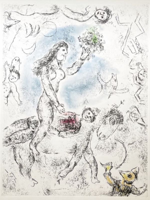 Marc Chagall (1887 - 1985), Ce lui qui dit les choses sans rien dire (Plate 22), 1975/6