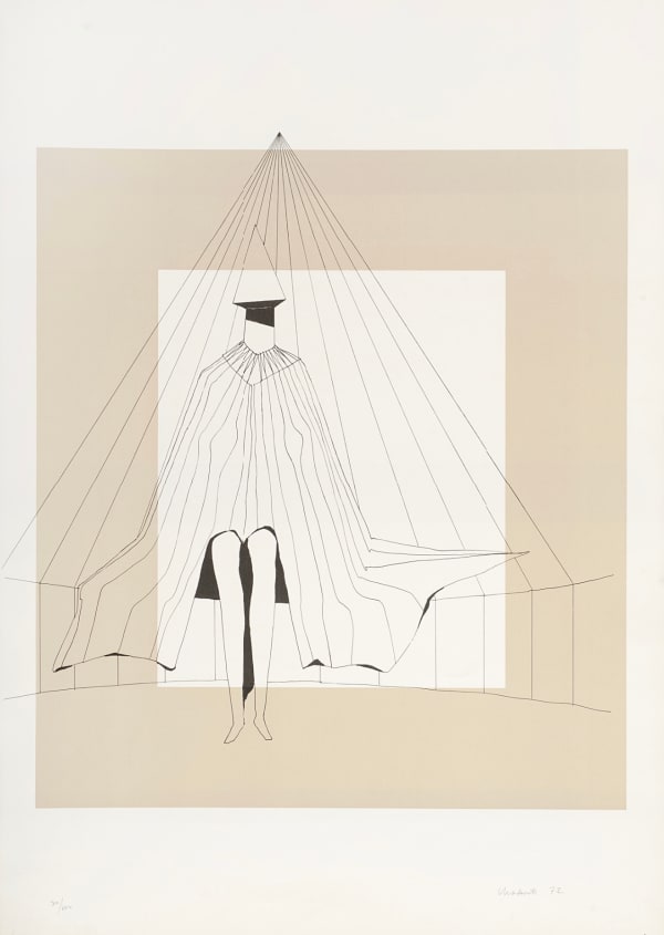 Lynn Chadwick Seated Figure lithograph Artists Proof aside from edition of 100 90 × 63.5cm signed