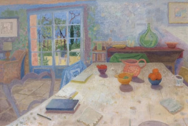 Victoria Jinivizian NEAC La Salle à Manger oil on gesso panel 35 x 49cm