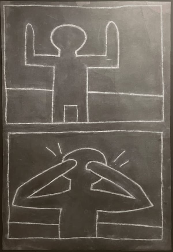 Keith Haring, Subway Drawing (See No Evil), c. 1982