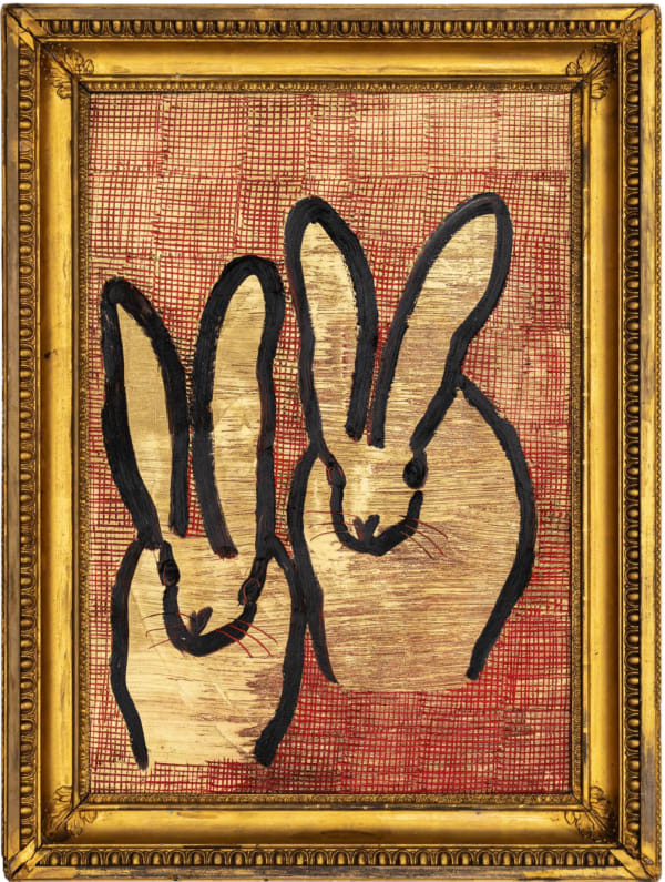 Hunt Slonem Scored, 2025 Oil on canvas 32.5 x 22.5"
