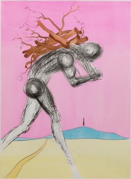 Salvador Dali Issachar (Twelve Tribes of Israel), 1973 Color etching 25.5 x 19.75"