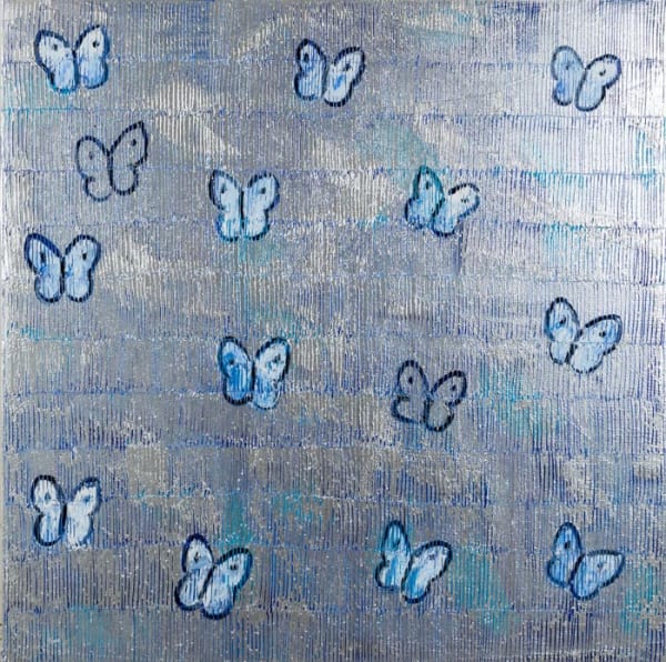 Hunt Slonem Silver Ascension Castle, 2021 Oil on canvas 48 x 48"