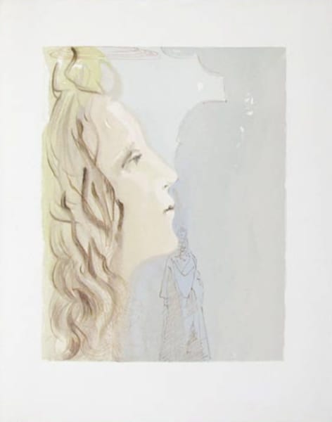 Salvador Dali The Ascent to Venus (Paradise), 1960 Color Woodcut 13 x 10.5"