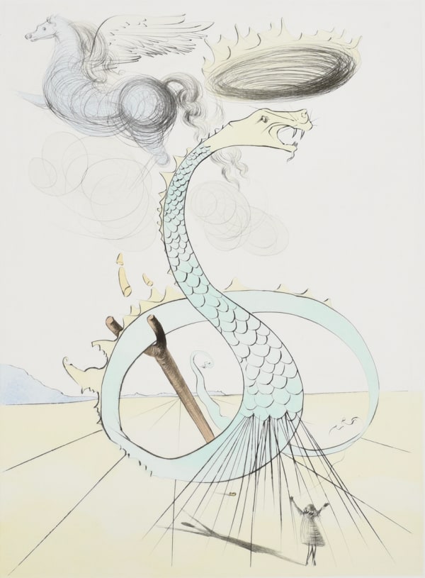Salvador Dali Dan (Twelve Tribes of Israel), 1973 Color etching 25.5 x 19.75"
