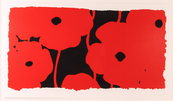 Donald Sultan Eight Poppies, 2010 Screenprint 18 x 35"