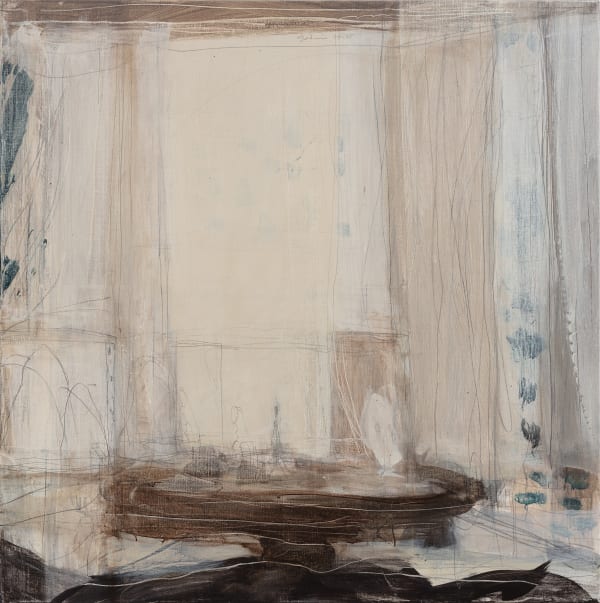 Peter Godwin, Studio Table, Trobriand Island Figures and Mask, 2025