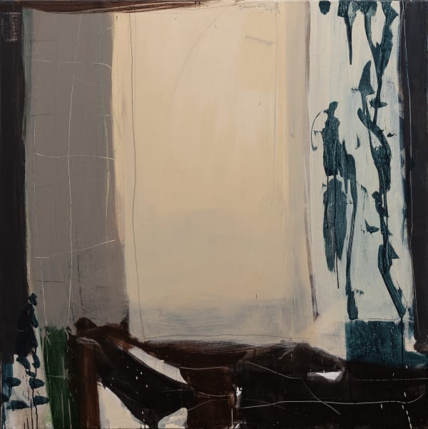 Peter Godwin, Studio, Canvas, Blue on White, 2024