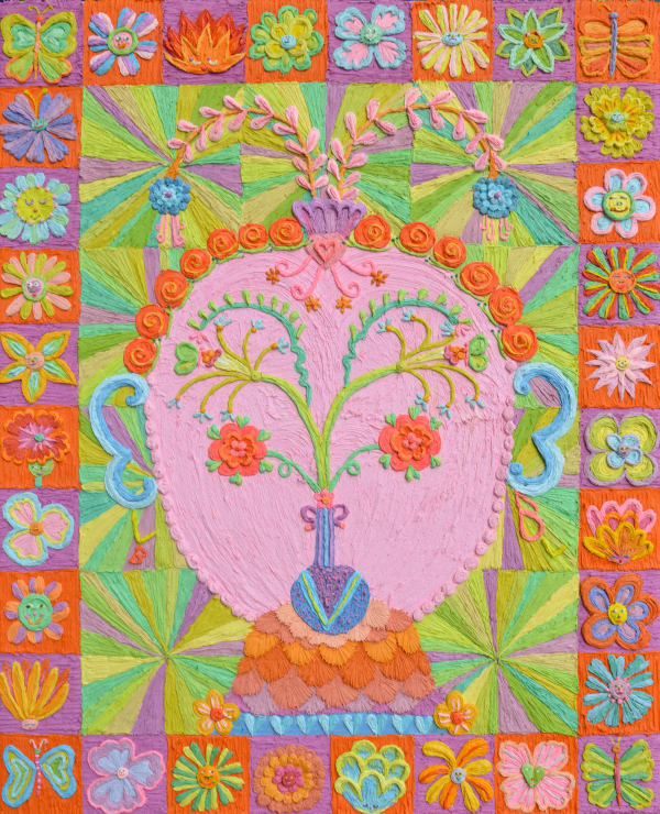 Espejo floral primaveral, 2025 Laura López Balza