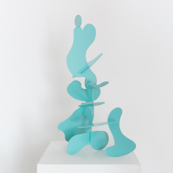 Misha Milovanovich Vaquita and One Eye Philosopher, 2020-21 Steel, powder coated and lacquer in fourteen parts Sculptures available in other colours H 62 x W 37 x D 24 cm Edition of 3 plus 1 artist's proof