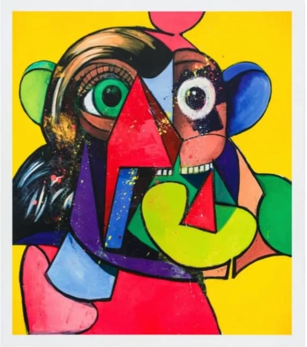 George Condo, Portrait and Head, 2024