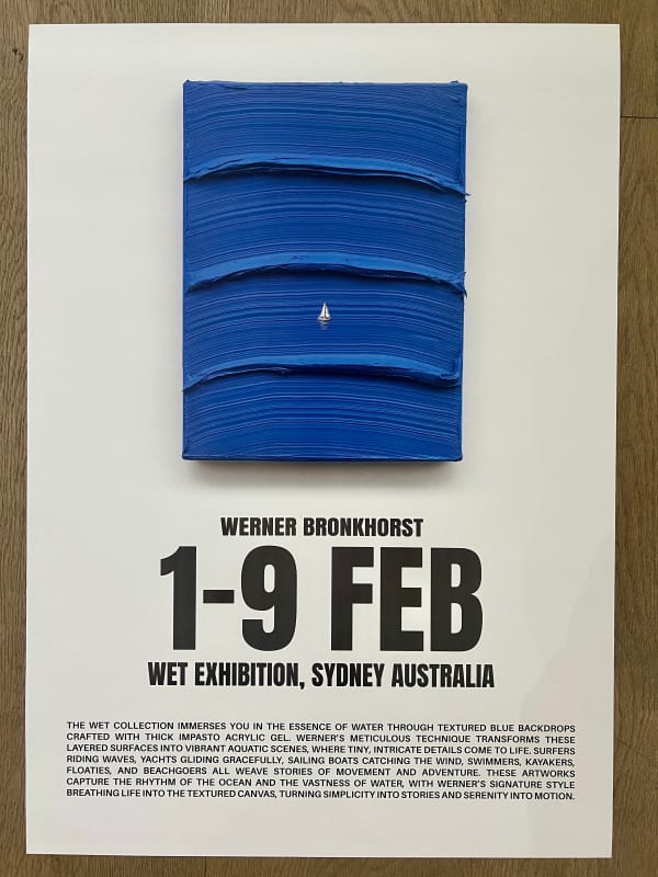 Werner Bronkhorst, WET - exhibtion poster, 2025