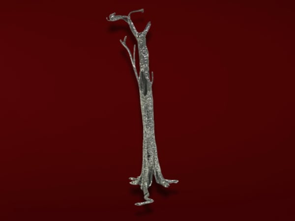 Ai Weiwei Pequi Tree Miniature, 2021 Miniature sculpture composed of tin; produced at a 1/100 scale after the artist's sculpture Pequi Tree, 2018-2020 Engraved with the artist's name and edition number H 31 x W 11 x D 8 cm (H 12.21 in. x 4.34 in. x D 3.15 in.)