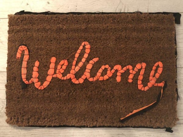 Banksy, Welcome Mat , 2020