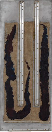 Marius Melissas, Crimson blue metal, 2024