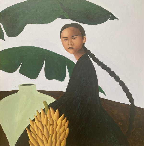Mathilde Lam White Noise, Ancestral Echoes, 2024 80 x 80 cm