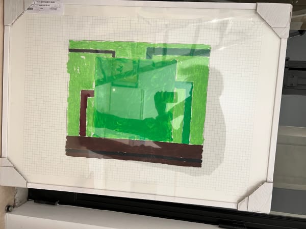 Peter Halley, sans titre (Green Cell)