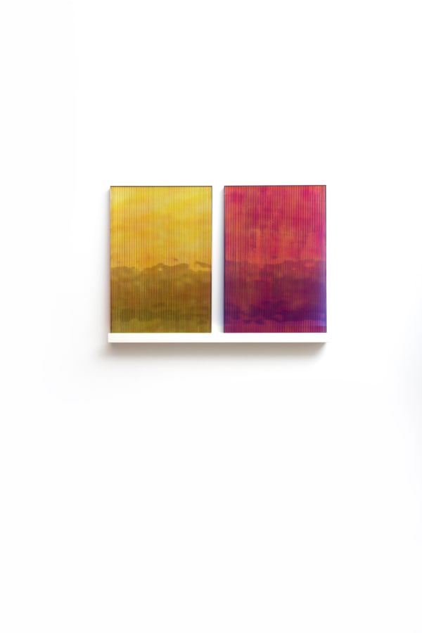 Ann Veronica Janssens, Magma B & Sunset R, Diptych for IAC's Friends, 2018