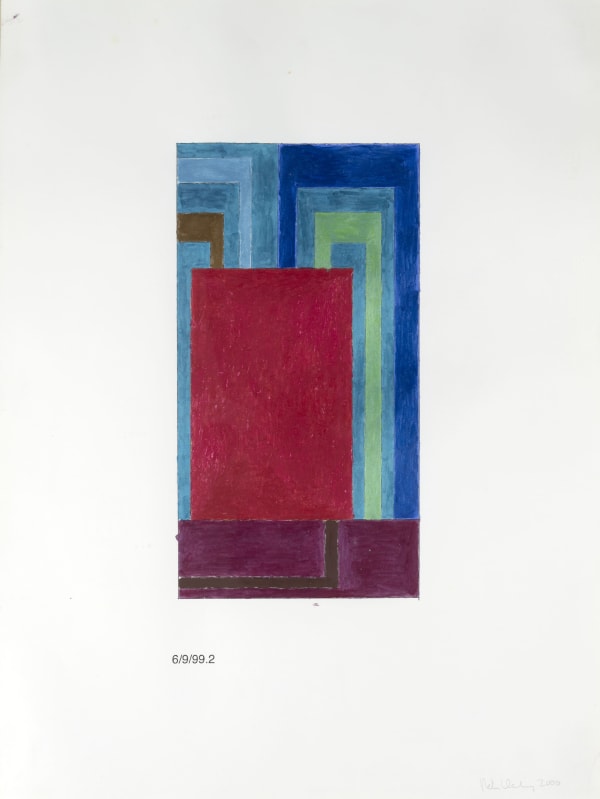 Peter Halley, sans titre (Pink cell), 2000