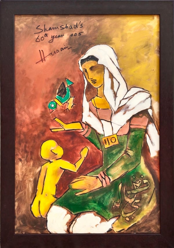 Maqbool Fida Husain, Mother and Child, 2005