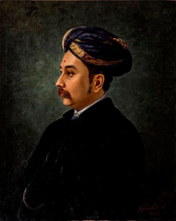 Raja Ravi Varma, Portrait of Srimant Ramsaheb Khanderao Ghatge, 1893