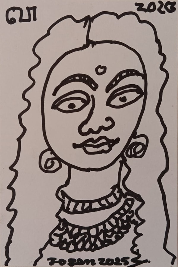 Jogen Chowdhury, Untitled, 2025