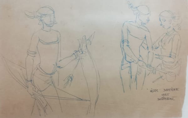 A. A. Almelkar, Untitled, 1955