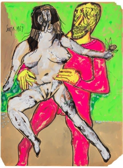 Francis Newton Souza, Untitled (Couple), 1967