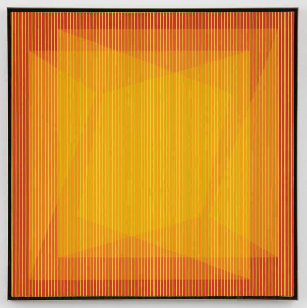Julian Stanczak POL/USA, 1928 - 2017Chromatic Fold, Orange, 1970 Acrylic on canvas 22 x 22 inches 55.9 x 55.9 cm
