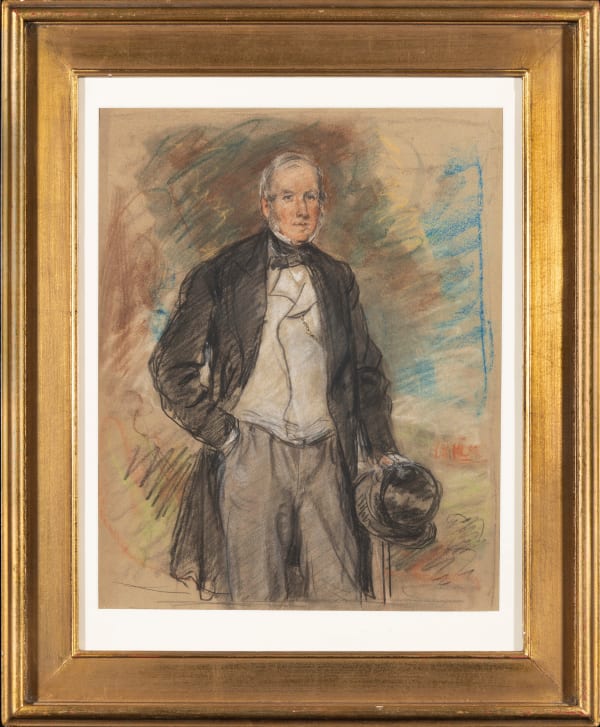 Sir Francis Grant, P.R.A. Study for a portrait of a gentleman chalk and pastel on paper 52.5 x 37 cm (56 x 46.2 cm. framed)