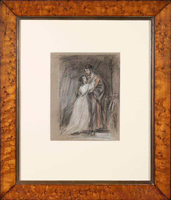 Sir Francis Grant, P.R.A. Study for a portrait of a lady and a gentleman chalk and pastel on paper 22.7 x 18.5 cm (48.7 x 42.2 cm. framed)