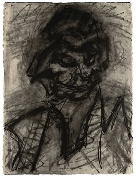 Frank Auerbach Head of J.Y.M. III, 1980 Chalk and charcoal on paper 76.2 x 58.4 cm. (30 x 23 in.)