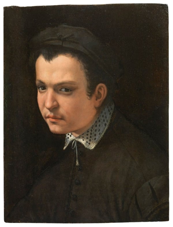 Michele Tosini, also known as Michele di Ridolfo del Ghirlandaio Portrait of a boy Oil on panel 43 x 33 cm. (17 x 13 in.)