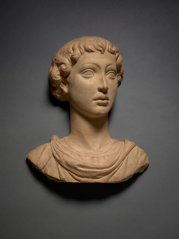 Luca della Robbia Portrait of a Youth, c. 1435-40 Terracotta roundel-type bust 39 × 33 × 15 cm. (15 ⅓ × 13 × 6 in.)
