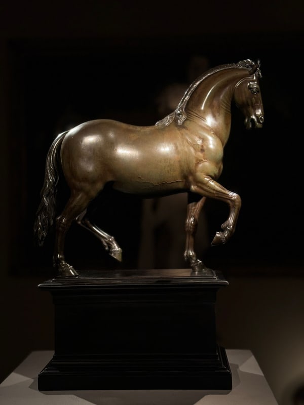 Antonio Susini Pacing Horse, first quarter of the 17th century Bronze; on an ebonised wood base 30 x 21 cm. (12 x 8 ¼ in.)