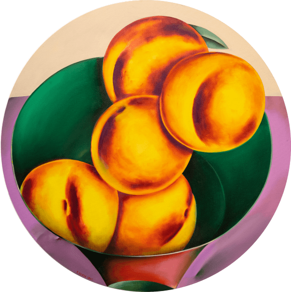 Pablo Benzo, Basket with peaches, 2021