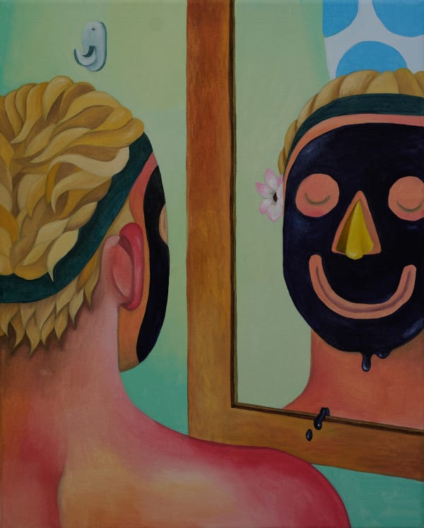 Chris Akordalitis, Charcoal mask, 2022