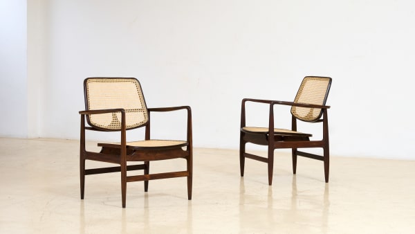 Sergio Rodrigues, Pair of Oscar armchairs, ca. 1956