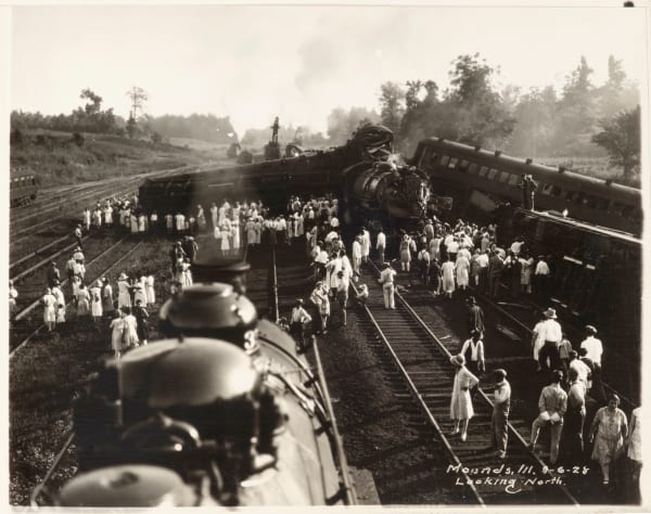 [Illinois Central Railroad], Album of Railway Accident That Took Place Between Mounds and Villa Ridge, IL, c. 1928