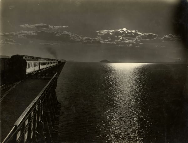 Unknown, Sunset on the Overland Limited, Middle Lake, Utah, 1910s
