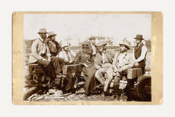 [Josephine Tilden], Group Portrait of the Pioneering Female Botanist with her Mentor and Others on the Gull Lake Expedition, 1893