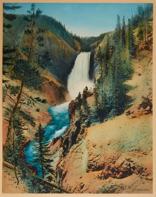 F. Jay Haynes, Great falls from Red Rock, 308 Ft. , 1916