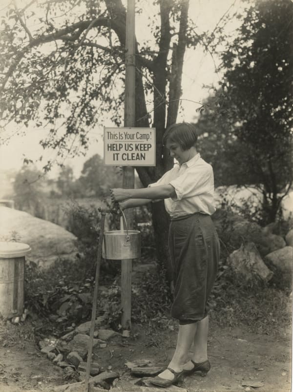 [Auto-Camping], Water Station, c. 1920