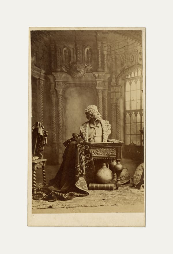 Napoleon Sarony, Carte-de-Visite Self Portrait of the Artist as a Plaster Bust, c. 1880