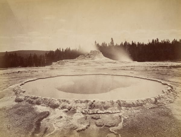 William Henry Jackson, Castle Geyser and Hot Spring, Fire Hole Basin, 1871