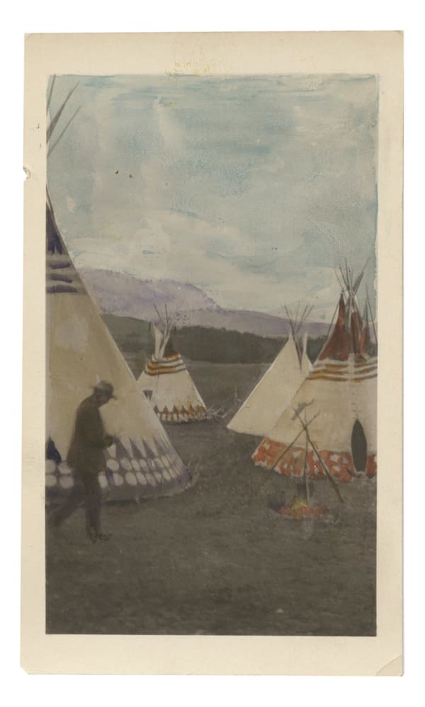 Christian F Schuster (Compiler), OUR CAMP IN THE ROCKIES WHERE WE HUNT GROUSE, C. 1920
