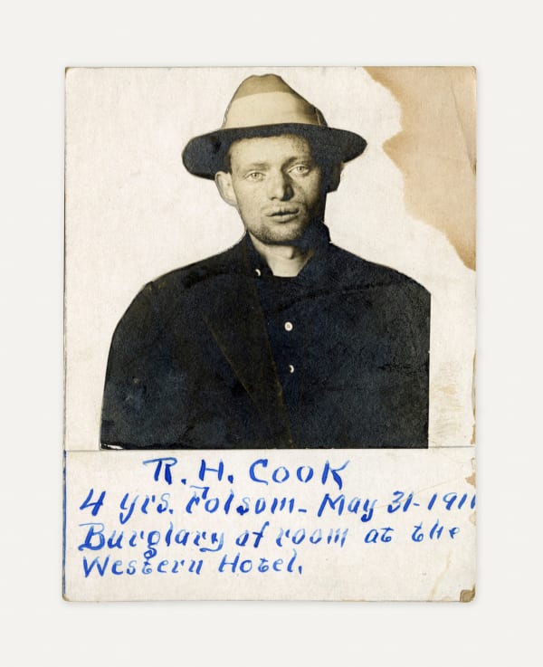 [Folsom Prison], Mugshot Portrait of R.H. Cook, Burglar of the Western Hotel, 1911